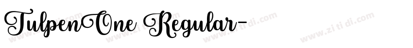 TulpenOne Regular字体转换